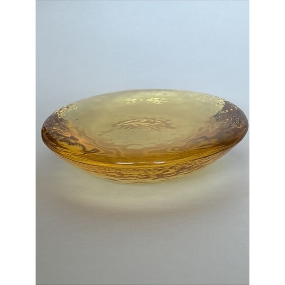 EUC Fire and Light Recycled Glass Citrus Yellow Pillar Candle Pedestal Base 4.25 - Picture 2 of 10